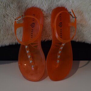 Orange Jelly Sandals NWOT